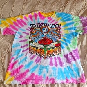 Liquid Blue Tie-Dye Grateful Dead Tee